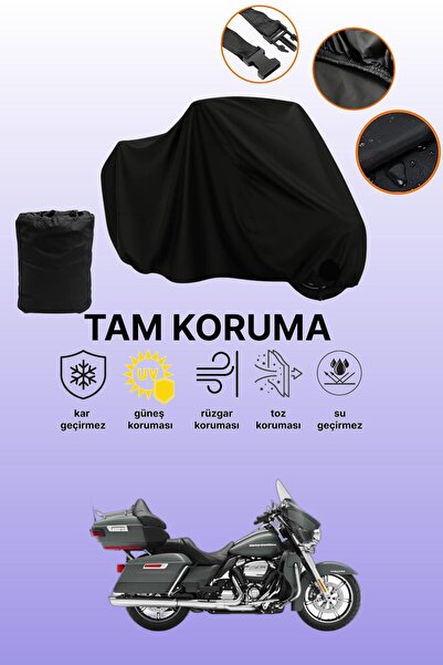 dokaca غطاء محرك هارلي ديفيدسون ألترا ليمتد منخفض الارتفاع باللون الأسود، غطا...