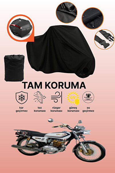 dokaca Black Rear Bag Compatible with Kuba Cheetah 125 Compatible Motorcycle ...