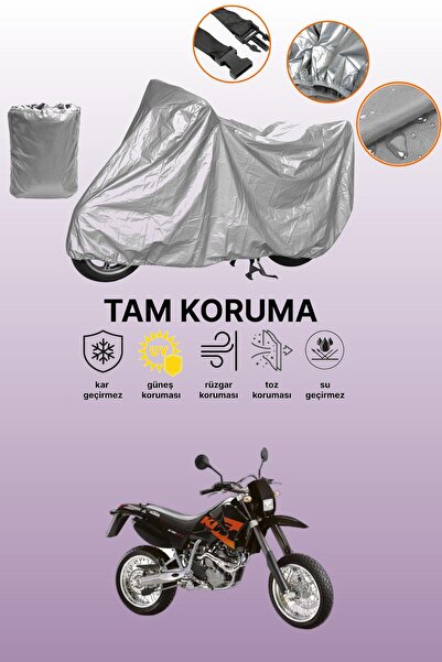 dokaca غطاء دراجة نارية رمادي اللون متوافق مع KTM 640 LC4، غطاء واقي، غطاء لل...