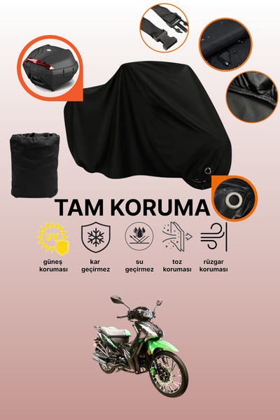 dokaca Black Lock and Tail Bag Compatible Arora Smart 100 Compatible Motorcyc...