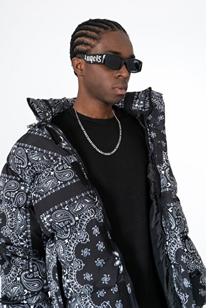 No Future Paisley Men's Puffer Coat Jacket Nf0501Sy