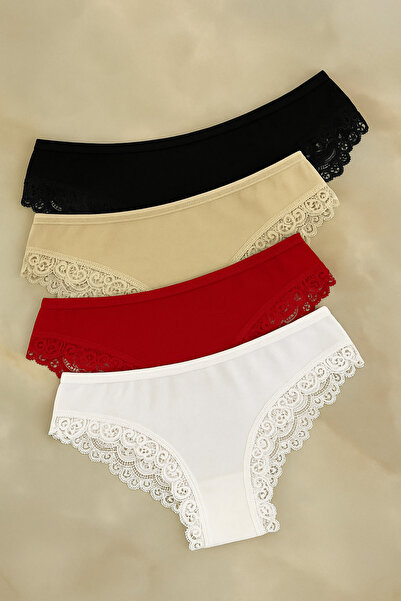 Lunamiratto Δαντελένιο μπικίνι slip 4 τεμαχίων εσώρουχα Bato