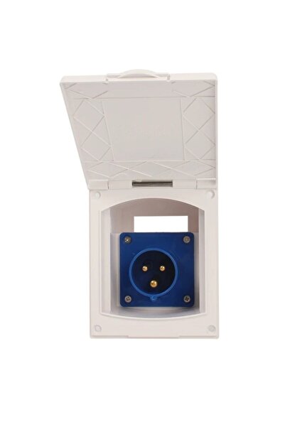 REVEX طقم مدخل كهربائي خارجي للقافلة 16 أمبير أبيض 220 فولت مقاوم للماء