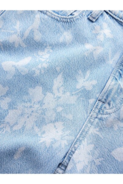 GAP Kadın Açık Mavi Mid Rise UltraSoft Baggy Jean Pantolon