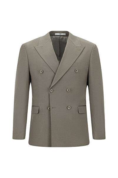 Kiğılı Regular Fit Pamuklu Lyocell Kruvaze Takım Elbise