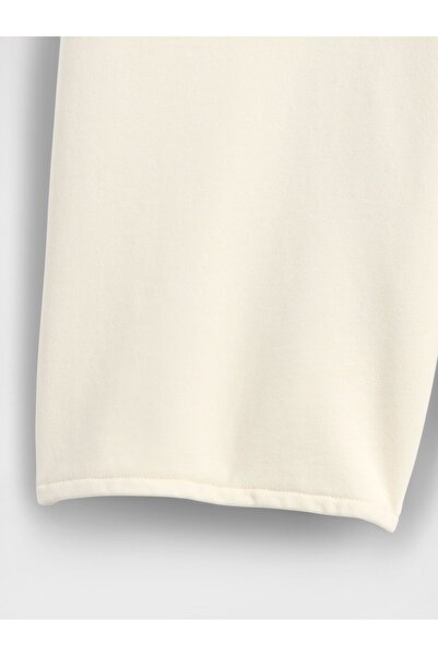 GAP Kadın Beyaz 11" Mid Rise Fransız Havlu Kumaş Denim Uzun Şort