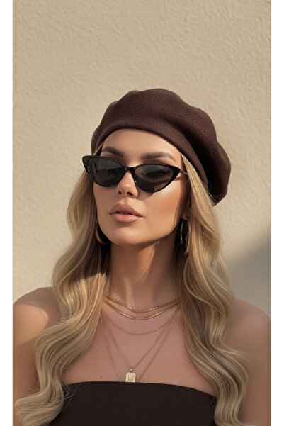 Goldmine Вовняна повстяна шапка коричневого кольору