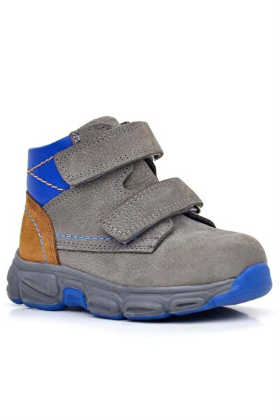 Rakerplus Hakiki Deri Gri Taba Nubuk Bebek Spor Bot Ayakkabı