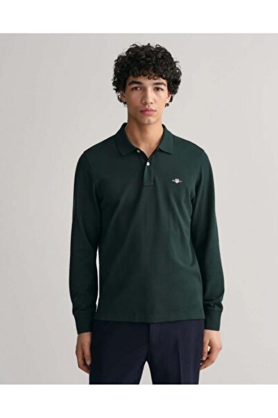Gant Erkek Yeşil Regular Fit Logolu Polo