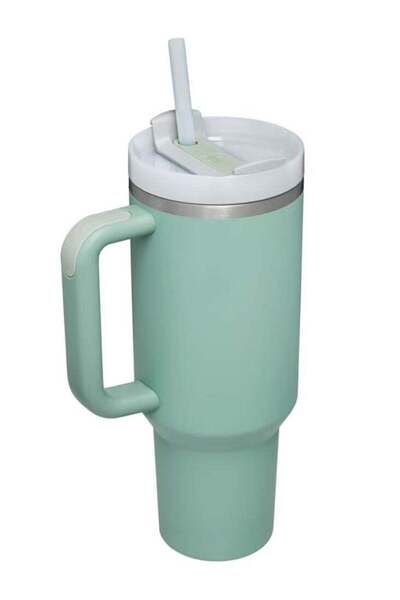Bukela 40oz Vacuum Tumbler – Green, Straw Lid, FlowState Tech