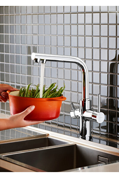 Artema Split A42144 Dual-Flow Eviye Mutfak Bataryası, Krom