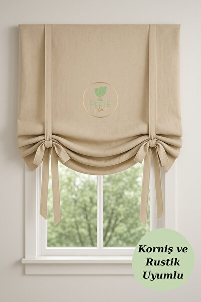 Perdeplus Бавовняна штора з деталізованим дизайном, вінтажний фон