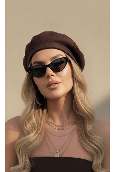 Goldmine Вовняна повстяна шапка коричневого кольору