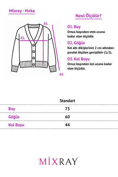 Mixray Gray 6567 Model Women's Knitwear Cardigan - Buttoned Long Cut