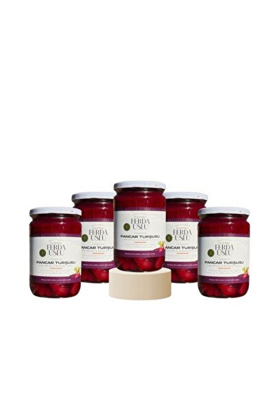 Fermente Mutfağım 5'li Pancar Turşusu - Kırmızı Pancar + Şalgam + Mor Havuç Lakto Fermente 600 ML