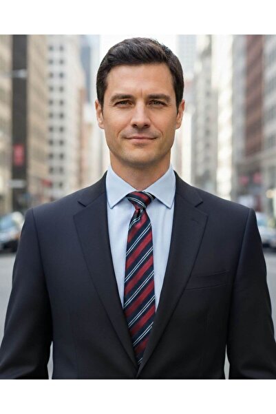 1001 Kravat Burgundy Navy Blue Striped 8 cm Wide Classic Tie