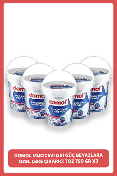 DOMOL Beyazlara Özel Leke Çıkarıcı Toz Oxi Güç 750 gr X5 Adet