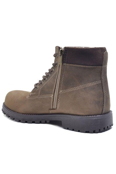 Rakerplus Neson Genuine Leather Sand Color Winter Children's Boots