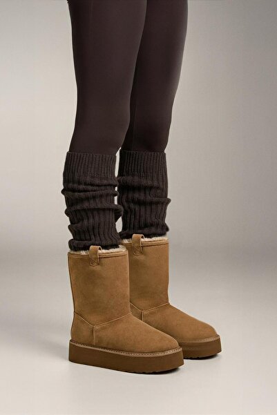 Oysho Süet platform tabanlı çizme