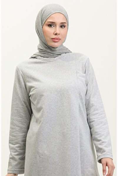 sefamerve Asymmetric Cut Two Thread Tracksuit Suit 03076-05 Gray