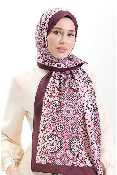 sefamerve Șal moale cu model 70297-07 Liliac prună