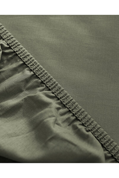 Madame Coco Manon King Size Plus 100% Cotton Ranforce Fitted Sheet - Green