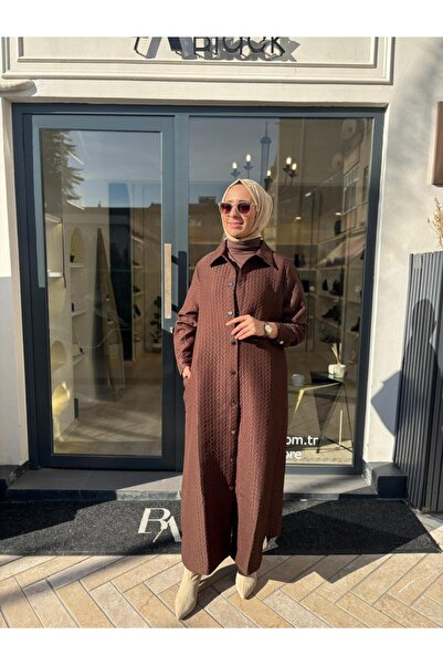 Invee قبعة نسائية مبطنة بنمط القهوة