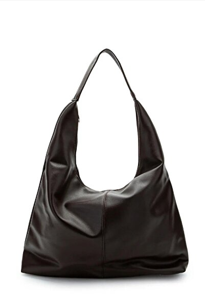 Mckanzie Geantă de umăr cu fermoar de dimensiuni mari, cu cusătură în mijlocul mânerului oval