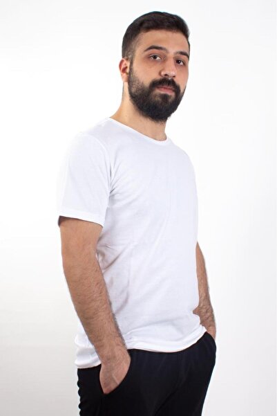 Twister Jeans ΑΝΔΡΙΚΗ Τ-SHIRT TWISTER JEANS 1828 ΛΕΥΚΗ ΜΠΛΟΥΖΑ ΜΕ ΚΥΚΛΙΚΗ ΛΑΙΜΟΚΟΨΗ