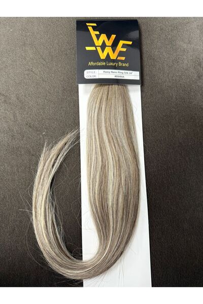 EWWE Extensii Cu Nanoring Par Remy 60 Cm Ballayage Saten/Blond Gri