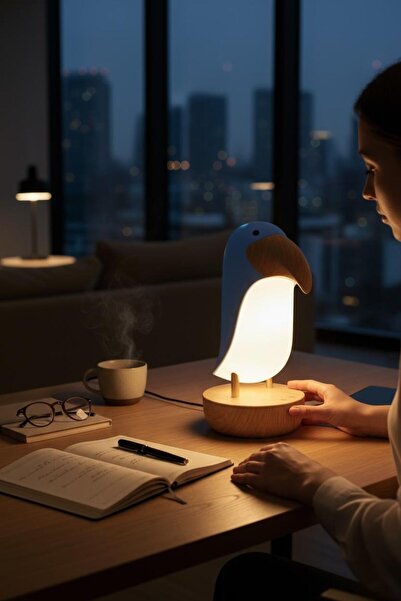 Geox Toucan Bird Masa Lambası, Gece Lambası, Şarjlı, Abajur