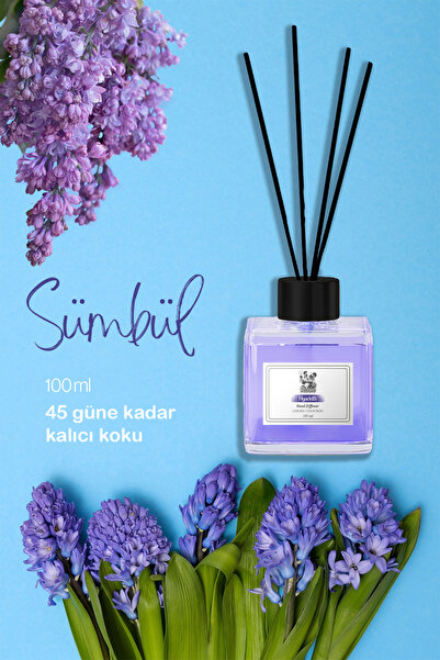 rosie Sümbül Çubuklu Oda Kokusu 100 ml Cam Şişe, 45 Güne Kadar Kalıcı Etki