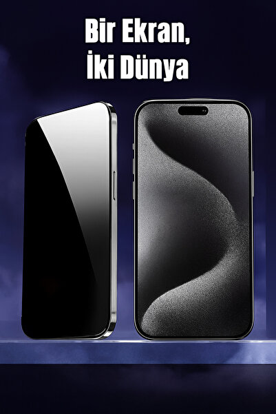 HRB iPhone 16 Pro Max Uyumlu MAT+ GİZLİLİK (HAYALET) 2’si 1 Arada Kaplayan Kı...