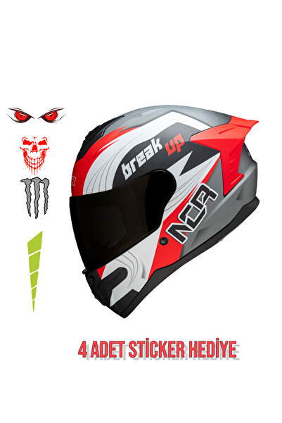 NCR Rapid Siyah Camlı Kapalı Kask (Ece Belgeli) UYUMLU