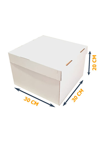 kutucum 10 ADET PASATA KUTUSU | 30 X 30 X 20 PASTA KUTUSU | OLUKLU MUKAVVA PASTA KUTUSU