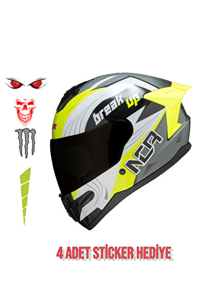 NCR Rapid Siyah Camlı Kapalı Kask (Ece Belgeli)