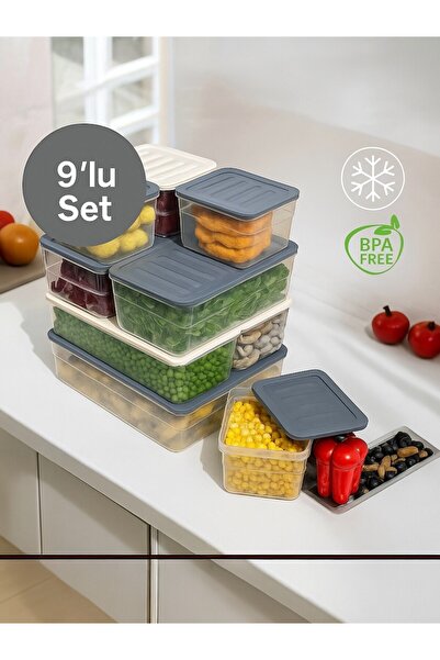 Nesto Home 9lu Derin Renkli Buzdolabı Düzenleyici Buzluk ve Mikrodalga Saklam...