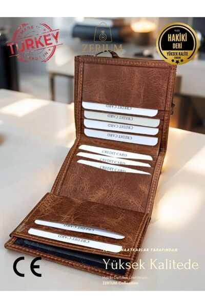 ZERİUM Genuine Leather Flint – Premium Genuine Leather Men's Wallet and Card Holder