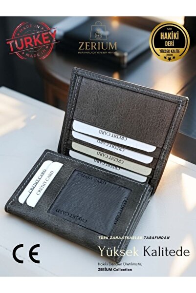 ZERİUM Genuine Leather Flint – Premium Genuine Leather Men's Wallet and Card Holder