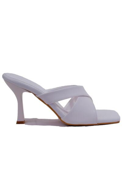 DAGOSTER Dza07-811330 White Classic Heeled Women's Slippers