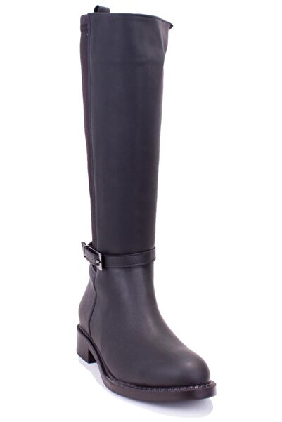 DAGOSTER DZA07- 43624913   Cizme negre de damă cu toc plat elastic zilnic