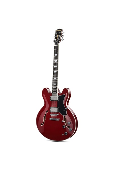 Genel Markalar DJP-1000 Semi-Hollow Elektro Gitar (Kırmızı)