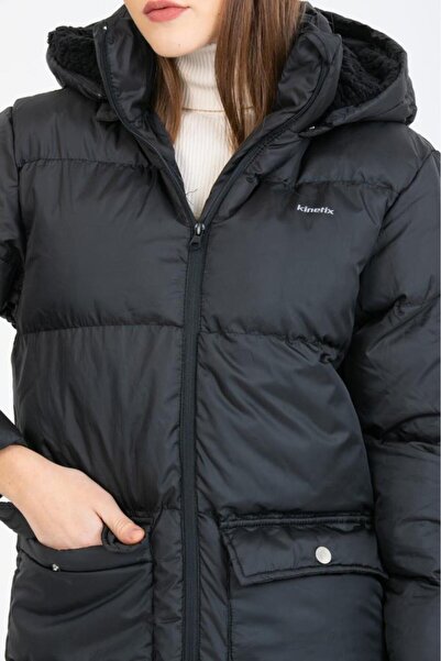 Kinetix Bella Coat Palton negru casual pentru femei