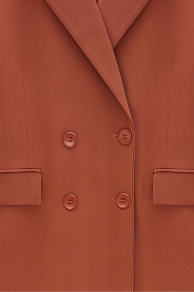 Saade Кафяво бизнес яке с копчета