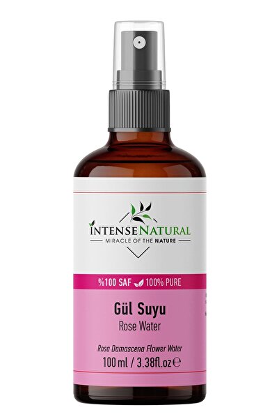 İntense Natural Gül Suyu 100 ML %100 Saf ve Doğal Gül Mayası Gözenek Sıkılaştırıcı Aydınlatıcı Ve Arındırıcı Tonik
