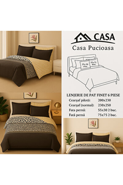 Bed linen animal print 6-piece set miniatura 4
