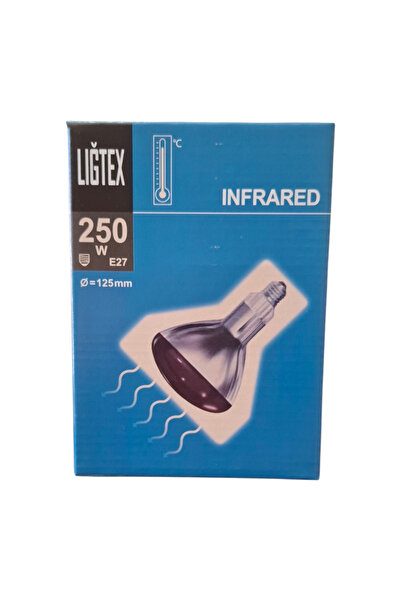 Ligtex Isıtıcı Lamba 250 Watt Kümes Isıtıcı Ampül Kırmızı Işık
