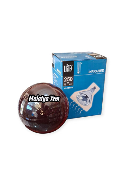 Ligtex Isıtıcı Lamba 250 Watt Kümes Isıtıcı Ampül Kırmızı Işık