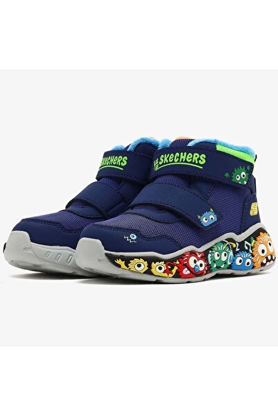 SKECHERS Play Scene Frosty Pals 407319N Ortopedik Bebek Çocuk Bot MAVİ