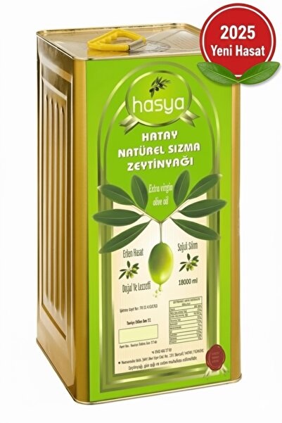 Hasya 2025 Yeni Üretim 18 Lt Soğuk Sıkım Sızma Zeytinyağı
